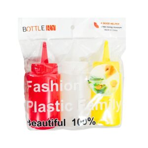 3pk 4.5"x2.25" Condiments Bottle