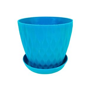 6"x5.25" Plastic Planter w/Saucer