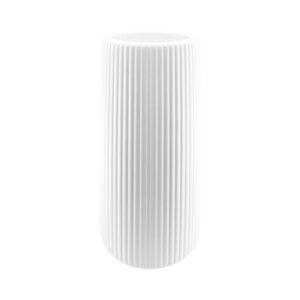 3.25" 7.5" Plastic Vase w/Vertical Lines