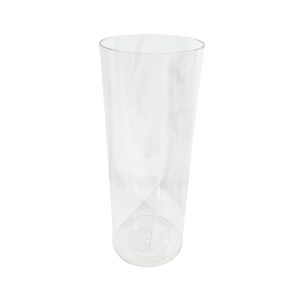 6"x15" Clear Plastic Cylindrical Vase