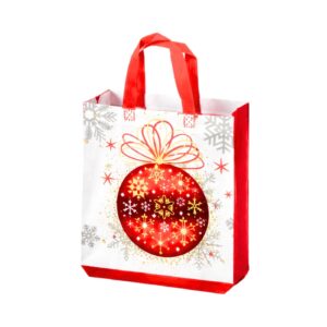 Large Reusable Gift Bag 'Christmas' (10.5"x11")