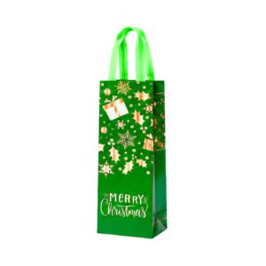 Reusable Wine Bottle Gift Bag 'Christmas' (5"x13.5")