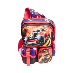 16" Backpack w/2 Compartments & 3 Front Pockets 'Cars' [ZERO RATED]