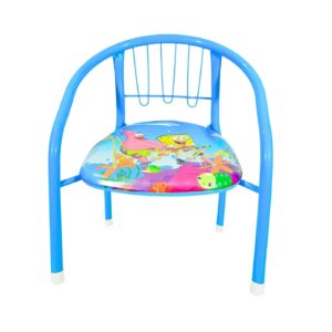 13" Metal Frame Kids' Chair w/Printed Padded Seat