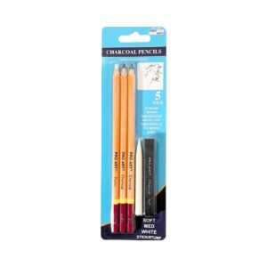 4pc Charcoal Pencil Set 'Pro Art' [ZERO RATED]