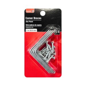 4pc 2" Corner Braces & Zinc Plated Screws Set 'Bulldog'