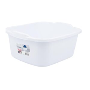 18qt Plastic Rectangular White Dish Pan 'Sterilite'