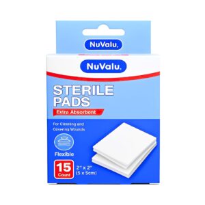 15pc 2" x 2" Sterile Gauze Pads 'Nuvalu'