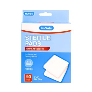 10pc 3" x 3" Sterile Gauze Pads 'Nuvalu'