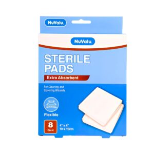 8pc 4" x 4" Sterile Gauze Pads 'Nuvalu'