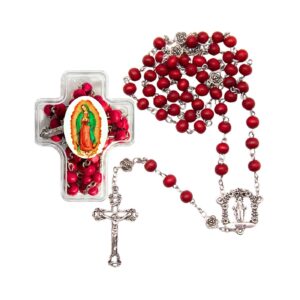 Red Scented Rosary in Cross Shaped Case