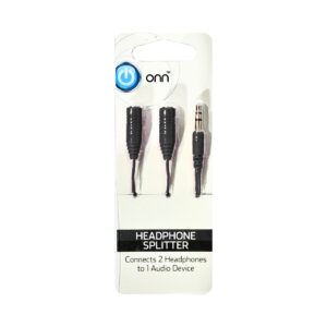 3.5mm Headphone Splitter 'ONN' Black