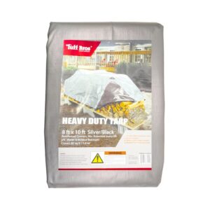 8ft x 10ft Heavy Duty Grey / Black Tarp