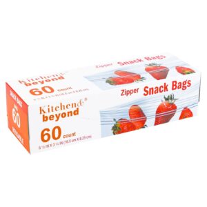 60ct 6.5" x 3.25" Snack Bag w/ Zipper