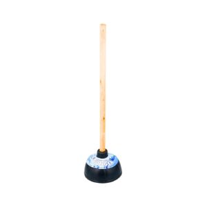 5.5" Black Heavy Duty Toilet Plunger w/ Wood Handle