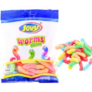 6oz Neon Gummy Worms 'Jovy'