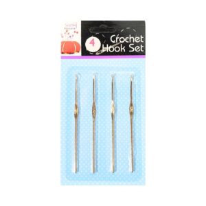 4pc Assorted Size Crochet Hook Set (1.3mm, 1.65mm, 2.75mm & 3.25mm)