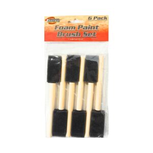 6pk Foam Paint Brush Set