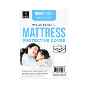 54" x 75" x 7.8" Double Size Plastic Mattress Cover