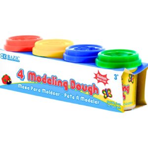 4pk 2oz Multicolor Modeling Dough 'Bazic'