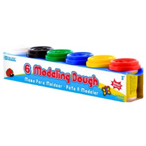 6pk 2oz Multicolor Modeling Dough 'Bazic'