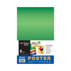 5pk 11" x 14" Metallic Poster Board 'Bazic'