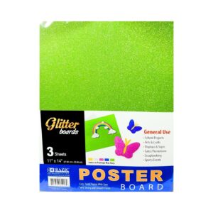 3pk 11" x 14" Glitter Poster Board 'Bazic'