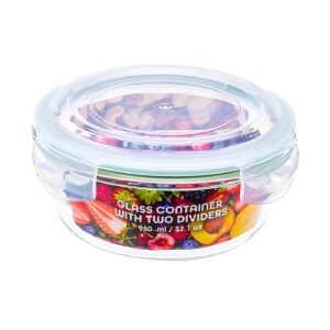 32oz / 950ml Round Glass Food Container w/ Clip Lid