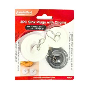 3pc Sink Plugs w/ Chains