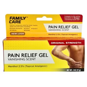 2oz / 57g Muscle & Joint Pain Relieving Gel w/ Vanishing Scent 'Family Care'