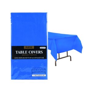 54" x 108" Royal Blue Disposable Heavy Duty Table Plastic