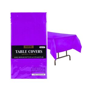 54" x 108" Heavy Duty Purple Disposable Table Plastic