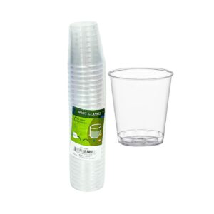 30ct 1oz Clear Plastic Shot Glass