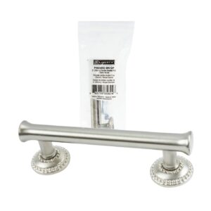 3" Double Beaded Silver Nickel Door Pull