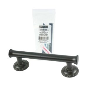 3" Double Beaded Black Door Pull
