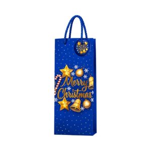 Wine Bottle Size Gift Bag w/ Hot Stamping & Glitters