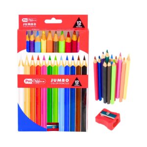 12pc Jumbo Colored Pencil w/ Sharpener [ZERO RATED]