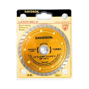 4 1/2" Turbo Diamond Cutting Wheel w/ 5/8" Diamond 'Davidson'
