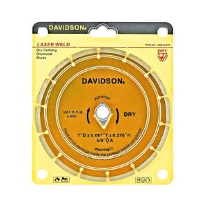 7" Turbo Diamond Cutting Wheel w/ 5/8" Diamond 'Davidson'